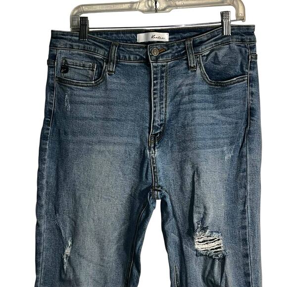 KanCan Distressed High-Rise Straight Leg Jeans Size 13/30 - Picture 2 of 7